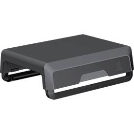 Fellowes Breyta™ Monitorständer, 3-stufig höhenverstellbar, B 354 x T 304 x H 82-151 mm, 100% Recycling-Kunststoff, schwarz
