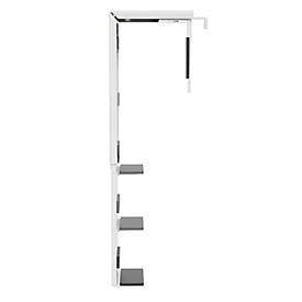 Fellowes CPU Halterung, verstellbar, bis 15 kg, offenes Rahmendesign, Stahl, weiß