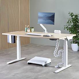 Fellowes CPU Halterung, verstellbar, bis 15 kg, offenes Rahmendesign, Stahl, weiß