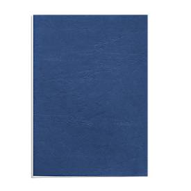 Fellowes Deckblatt, Format A4, für Bindemaschinen, aus Papier in Lederoptik, blau, 100 Stück