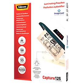 FELLOWES Laminierfolien, DIN A4, 125 mic., 100 Stück