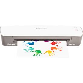 Fellowes® Laminiergerät ION A3, für Folienstärke 80-125 μ, 300 mm/min, mit Starter Kit für 10 x A3 Laminationen, silber-weiß