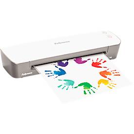Fellowes® Laminiergerät ION A4, für Folienstärke 80-125 μ, 300 mm/min, mit Starter Kit für 10 x A4 Laminationen, silber-weiß