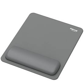 Fellowes Mauspad Breyta, mit Handgelenkauflage und Microban®-Schutz, Gummi, B 200 x T 240 x H 17,5 mm, grau