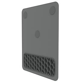 Fellowes Mauspad Breyta, mit Handgelenkauflage und Microban®-Schutz, Gummi, B 200 x T 240 x H 17,5 mm, grau