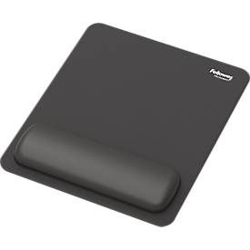 Fellowes Mauspad Breyta, mit Handgelenkauflage und Microban®-Schutz, Gummi, B 200 x T 240 x H 17,5 mm, schwarz