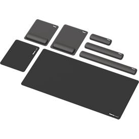 Fellowes Mauspad Breyta, mit Handgelenkauflage und Microban®-Schutz, Gummi, B 200 x T 240 x H 17,5 mm, schwarz