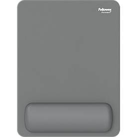 Fellowes Mauspad Breyta XL, mit Handgelenkauflage und Microban®-Schutz, Gummi, L 280 x B 210 x H 17,5 mm, grau