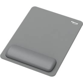 Fellowes Mauspad Breyta XL, mit Handgelenkauflage und Microban®-Schutz, Gummi, L 280 x B 210 x H 17,5 mm, grau