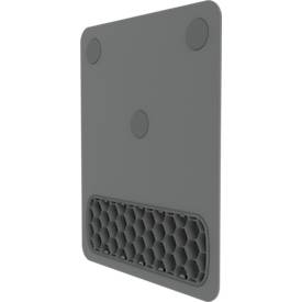 Fellowes Mauspad Breyta XL, mit Handgelenkauflage und Microban®-Schutz, Gummi, L 280 x B 210 x H 17,5 mm, grau