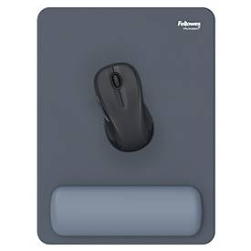 Fellowes Mauspad Breyta XL, mit Handgelenkauflage und Microban®-Schutz, Gummi, L 280 x B 210 x H 17,5 mm, marineblau