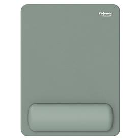 Fellowes Mauspad Breyta XL, mit Handgelenkauflage und Microban®-Schutz, Gummi, L 280 x B 210 x H 17,5 mm, salbeigrün