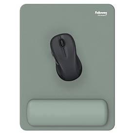 Fellowes Mauspad Breyta XL, mit Handgelenkauflage und Microban®-Schutz, Gummi, L 280 x B 210 x H 17,5 mm, salbeigrün