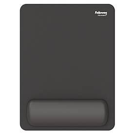Fellowes Mauspad Breyta XL, mit Handgelenkauflage und Microban®-Schutz, Gummi, L 280 x B 210 x H 17,5 mm, schwarz