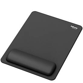 Fellowes Mauspad Breyta XL, mit Handgelenkauflage und Microban®-Schutz, Gummi, L 280 x B 210 x H 17,5 mm, schwarz