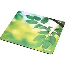 Fellowes Mauspad, Design Blätter, 85 % PCR-Material, B 203 x T 2 x H 228 mm, grün