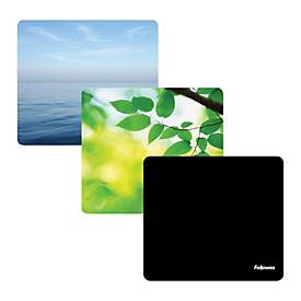 Fellowes Mauspad, Design Blätter, 85 % PCR-Material, B 203 x T 2 x H 228 mm, grün