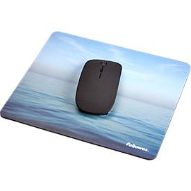 Fellowes Mauspad, Design Blue Ocean, 85 % PCR-Material, B 203 x T 2 x H 228 mm, blau
