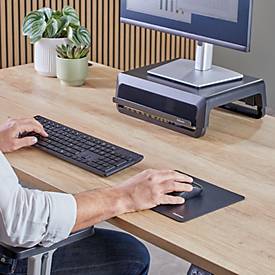 Fellowes Mauspad, Design Schwarz, 85 % PCR-Material, B 203 x T 2 x H 228 mm, schwarz