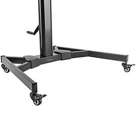 Fellowes mobiler TV-Ständer, Hoch-/Querformat, für 1 Bildschirm bis 70' und bis 50 kg, höhenverstell-/neigbar, 2 Ablageflächen, Kabelmanagement, schwarz