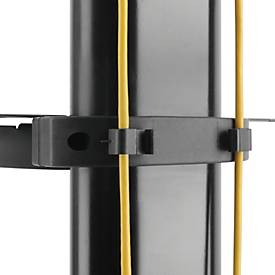 Fellowes mobiler TV-Ständer, Hoch-/Querformat, für 1 Bildschirm bis 70' und bis 50 kg, höhenverstell-/neigbar, 2 Ablageflächen, Kabelmanagement, schwarz