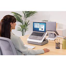 Fellowes® Notebooktasche Breyta Toolbox, bis 14 Zoll, Zylinderschloss, Laptopständer, ABS, weiß