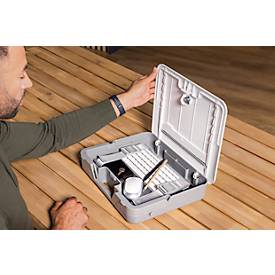 Fellowes® Notebooktasche Breyta Toolbox, bis 14 Zoll, Zylinderschloss, Laptopständer, ABS, weiß