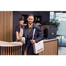 Fellowes® Notebooktasche Breyta Toolbox, bis 14 Zoll, Zylinderschloss, Laptopständer, ABS, weiß