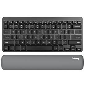 Fellowes Tastatur-Handgelenkauflage Breyta, für kompakte Tastaturen, mit Microban®-Schutz, Gummi, L 320 x B 60 x H 17,5 mm, grau