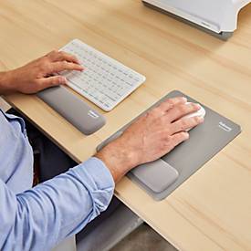 Fellowes Tastatur-Handgelenkauflage Breyta, für kompakte Tastaturen, mit Microban®-Schutz, Gummi, L 320 x B 60 x H 17,5 mm, grau