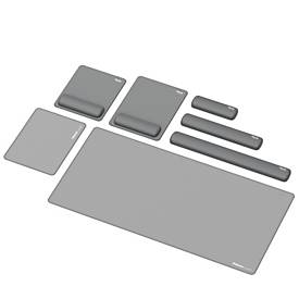 Fellowes Tastatur-Handgelenkauflage Breyta, für kompakte Tastaturen, mit Microban®-Schutz, Gummi, L 320 x B 60 x H 17,5 mm, grau