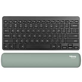 Fellowes Tastatur-Handgelenkauflage Breyta, für kompakte Tastaturen, mit Microban®-Schutz, Gummi, L 320 x B 60 x H 17,5 mm, salbeigrün