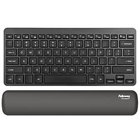 Fellowes Tastatur-Handgelenkauflage Breyta, für kompakte Tastaturen, mit Microban®-Schutz, Gummi, L 320 x B 60 x H 17,5 mm, schwarz