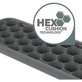 Fellowes Tastatur-Handgelenkauflage Breyta XL, mit Microban®-Schutz, Gummi, L 470 x B 60 x H 17,5 mm, grau