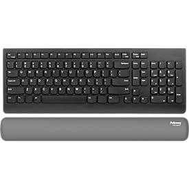 Fellowes Tastatur-Handgelenkauflage Breyta XL, mit Microban®-Schutz, Gummi, L 470 x B 60 x H 17,5 mm, grau