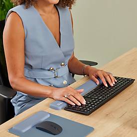 Fellowes Tastatur-Handgelenkauflage Breyta XL, mit Microban®-Schutz, Gummi, L 470 x B 60 x H 17,5 mm, marineblau