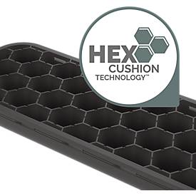 Fellowes Tastatur-Handgelenkauflage Breyta XL, mit Microban®-Schutz, Gummi, L 470 x B 60 x H 17,5 mm, schwarz