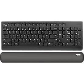 Fellowes Tastatur-Handgelenkauflage Breyta XL, mit Microban®-Schutz, Gummi, L 470 x B 60 x H 17,5 mm, schwarz