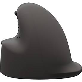 Fellowes Vertikalmaus Bretyta Plus+, Größe M, für Linkshänder, ergonomisch, 3-fache Konnektivität, 400-2400 dpi, mit Microban®-Schutz, schwarz