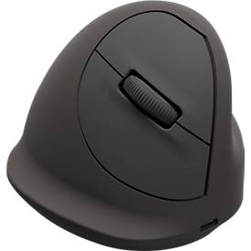 Fellowes Vertikalmaus Bretyta Plus+, Größe S, für Rechtshänder, ergonomisch, 3-fache Konnektivität, 400-2400 dpi, mit Microban®-Schutz, schwarz