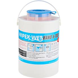 Feuchttuchspender Starterset WIPEX Hand and Tool, wiederbefüllbar, Spender, Rolle mit 120 Tüchern, Reiniger 1000 ml