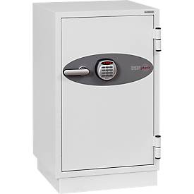 Feuerschutzschrank FS 0442, Elektronikschloss, B 520 x T 520 x H 820 mm, Stahl, signalweiß RAL 9003