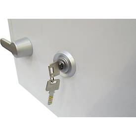 Feuerschutzschrank FS 1283 K, Schlüsselschloss, Stahl, signalweiß RAL 9003