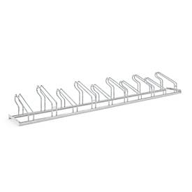 Fietsenrek WSM, 1-zijdig, voor banden tot B 55 mm, B 3500 x D 1850 x H 415 mm, staal thermisch verzinkt, 10 parkeerplekken, gemonteerd