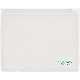 Flachbeutel FolderSys, Gleitverschluss, PVC-frei, lebensmittelgeeignet, Folie transparent, Format B6, 10 Stück