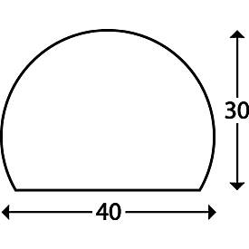 Flächenschutz Typ C, 1-m-Stück, gelb/schwarz