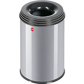 Flammverlöschender Papierkorb, 15 l, silber