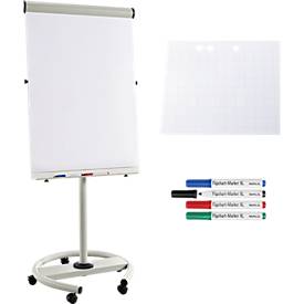 Flipchart Business RD 617, mobile, avec 40 feuilles pour flipchart et 4 marqueurs