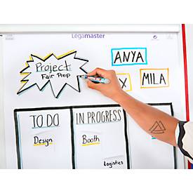 Flipchart Effektmarker Set Edding 385, 4-teilig, Schreibfarbe Schwarz, flexible Pinselspitze, Strichstärke 1-5 mm, nachfüllbar