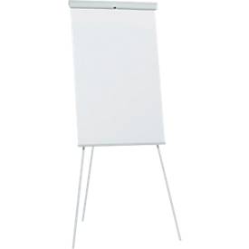 Flipchart Franken X-tra!Line Standard, höhenverstellbar, Schnellwechselhalterung, Ablageschale, magnethaftende Tafel mit B 680 x H 1050 mm, hellgrau